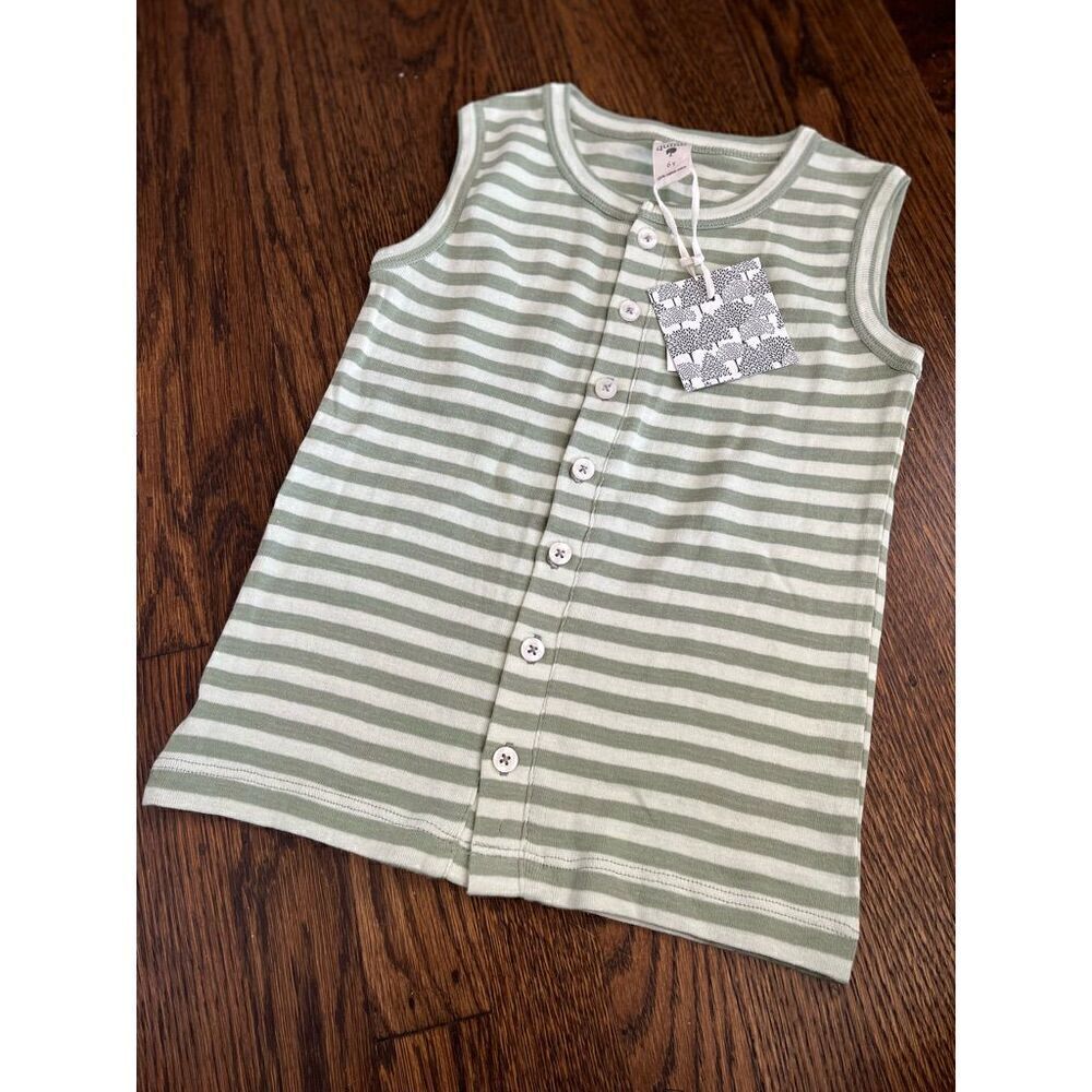 NEW kate quinn Girls 6 Organic Striped Sleeveless Knit Top